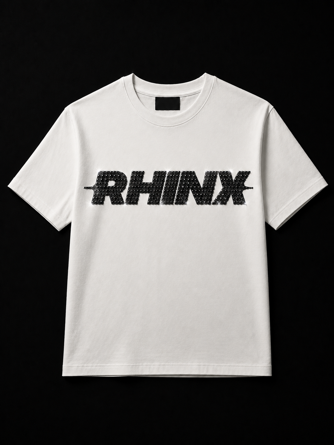 Custom Rhinestone Text T-Shirt