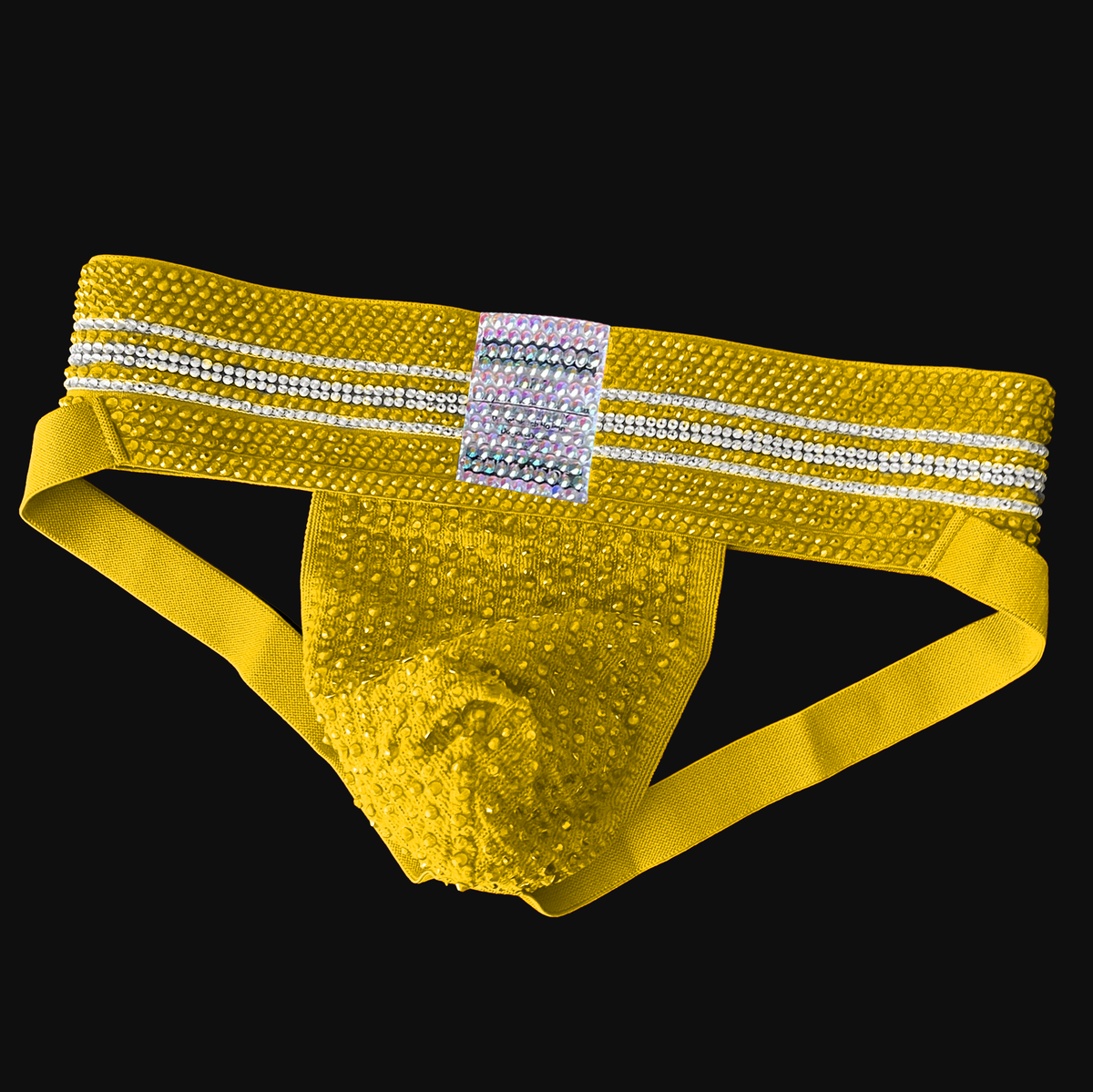 Yellow Rhinestoned Jock