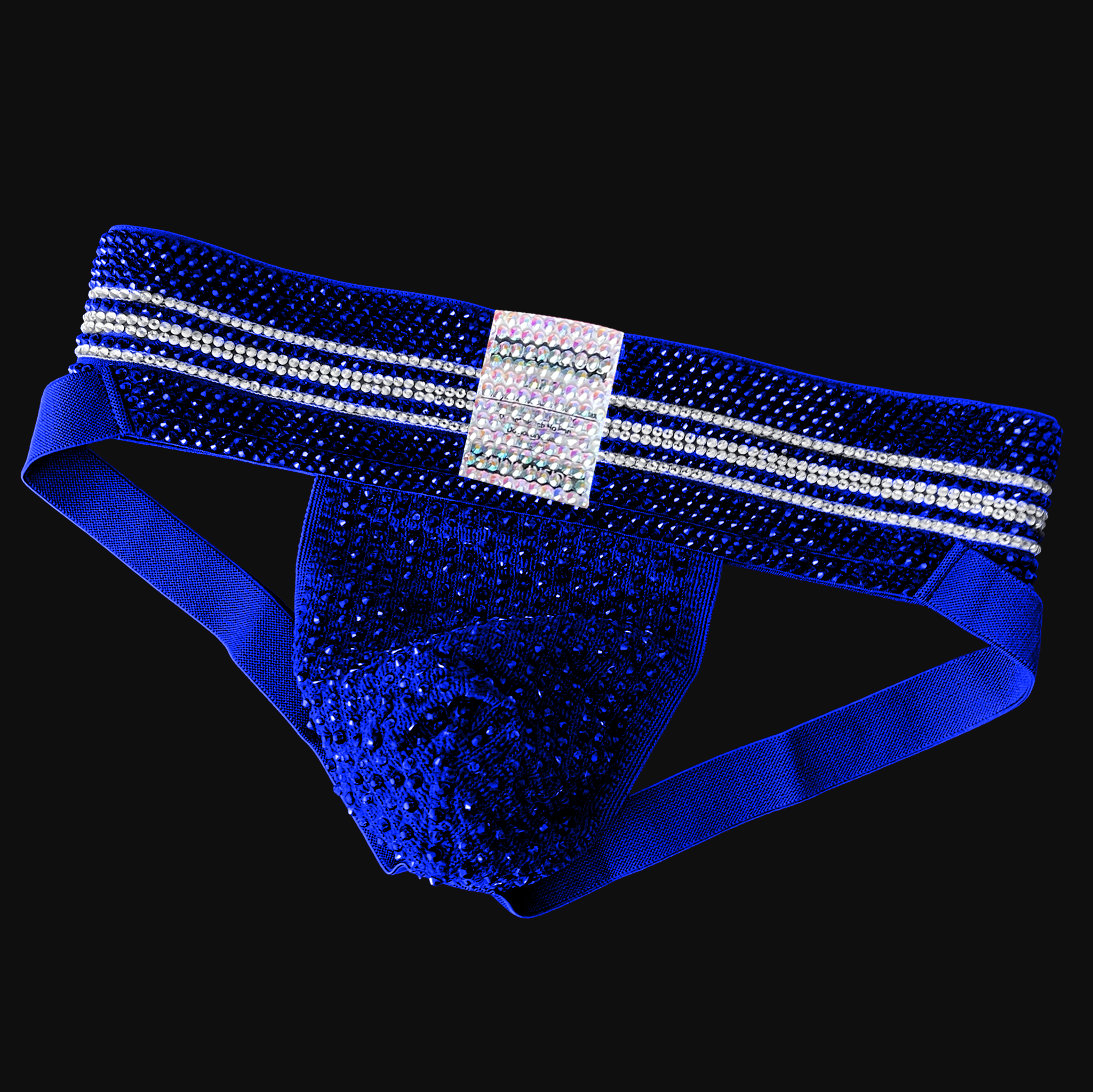 Blue Rhinestoned Jock
