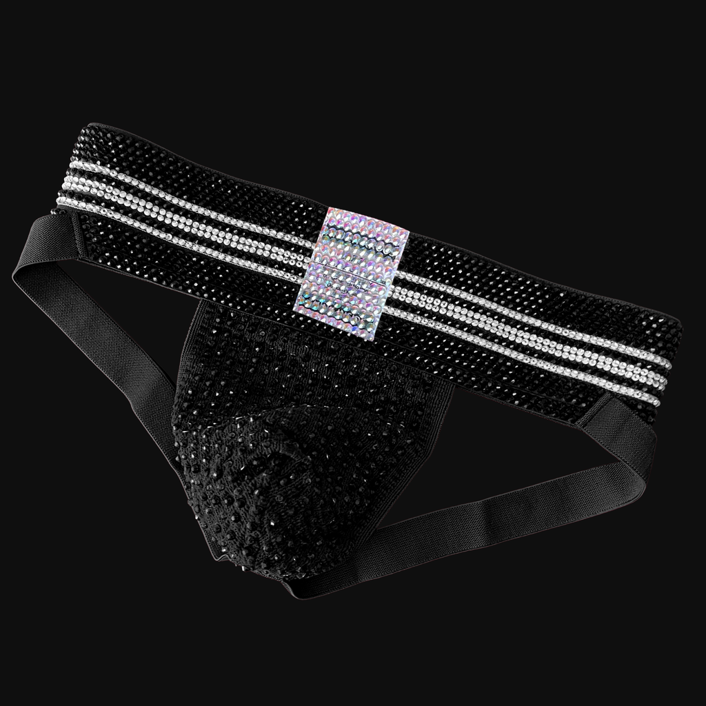 Black Rhinestoned Jock