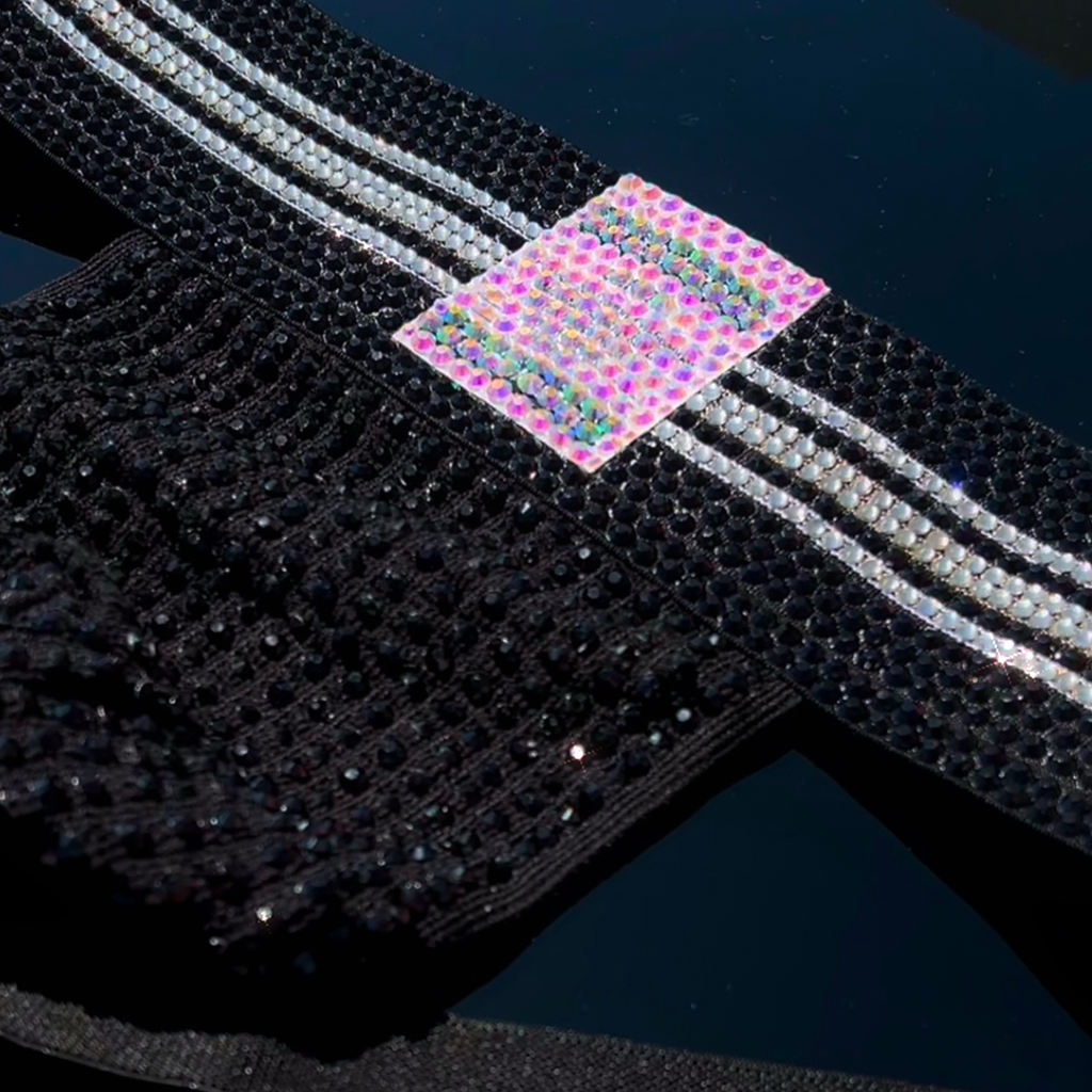 Black Rhinestoned Jock