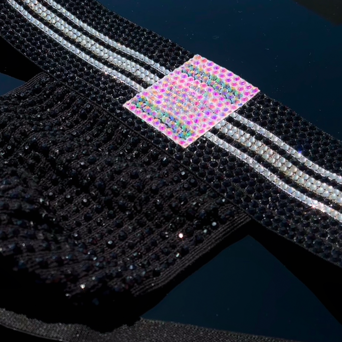 Black Rhinestoned Jock