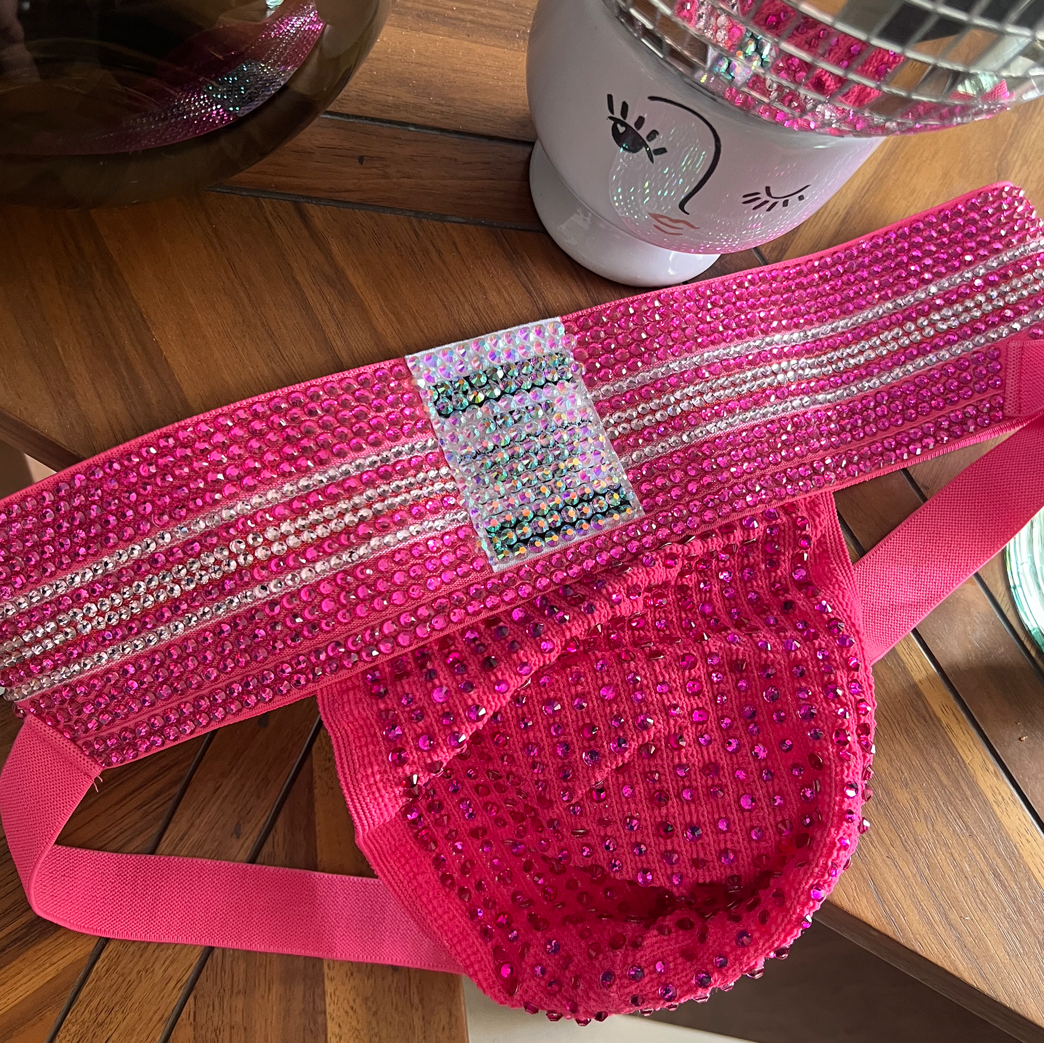 Pink Rhinestoned Jock