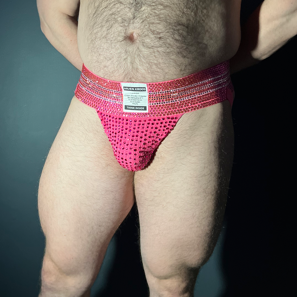 Pink Rhinestoned Jock