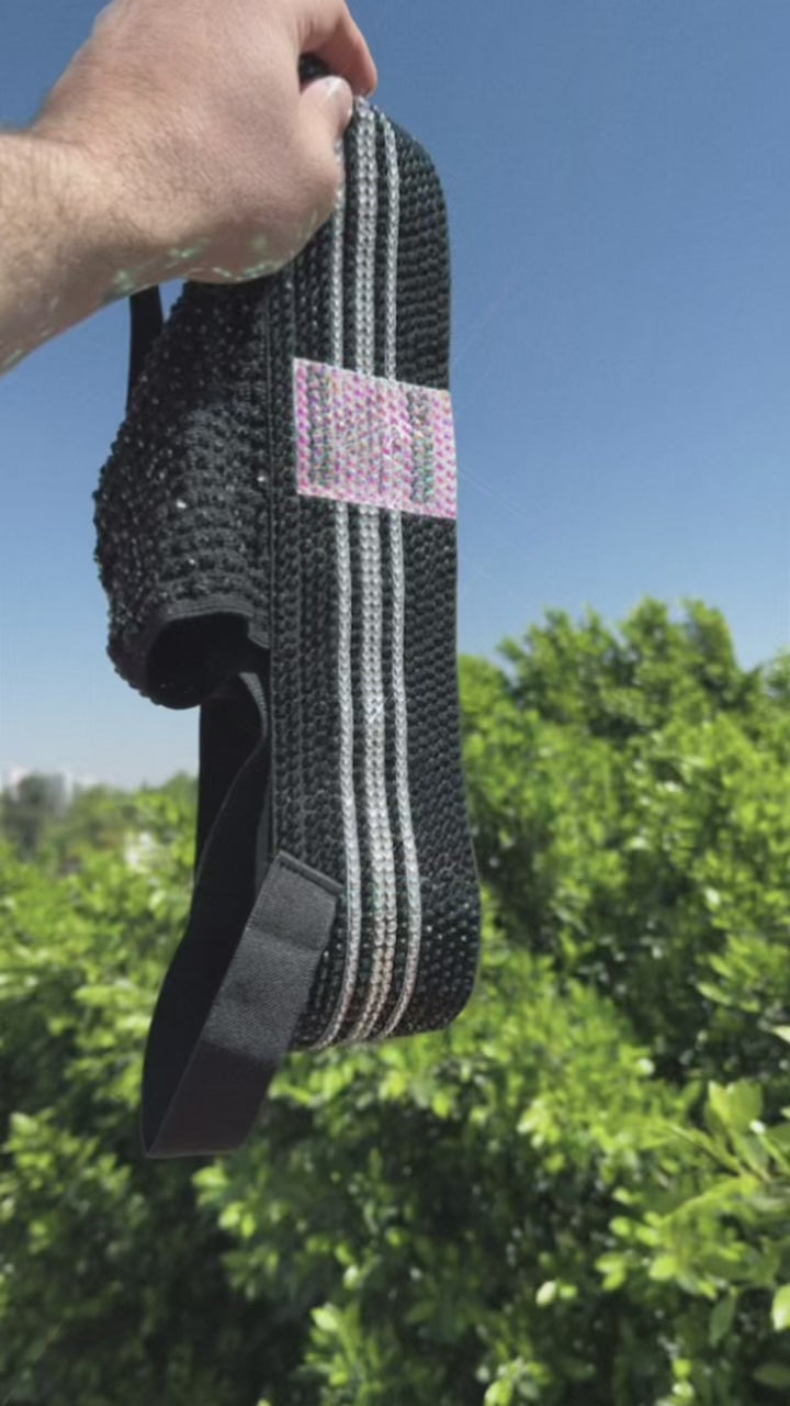 Black Rhinestoned Jock